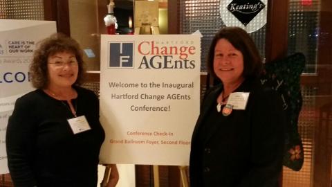Denise Wishner and Nancy Dudley at the Change AGEnts Conference